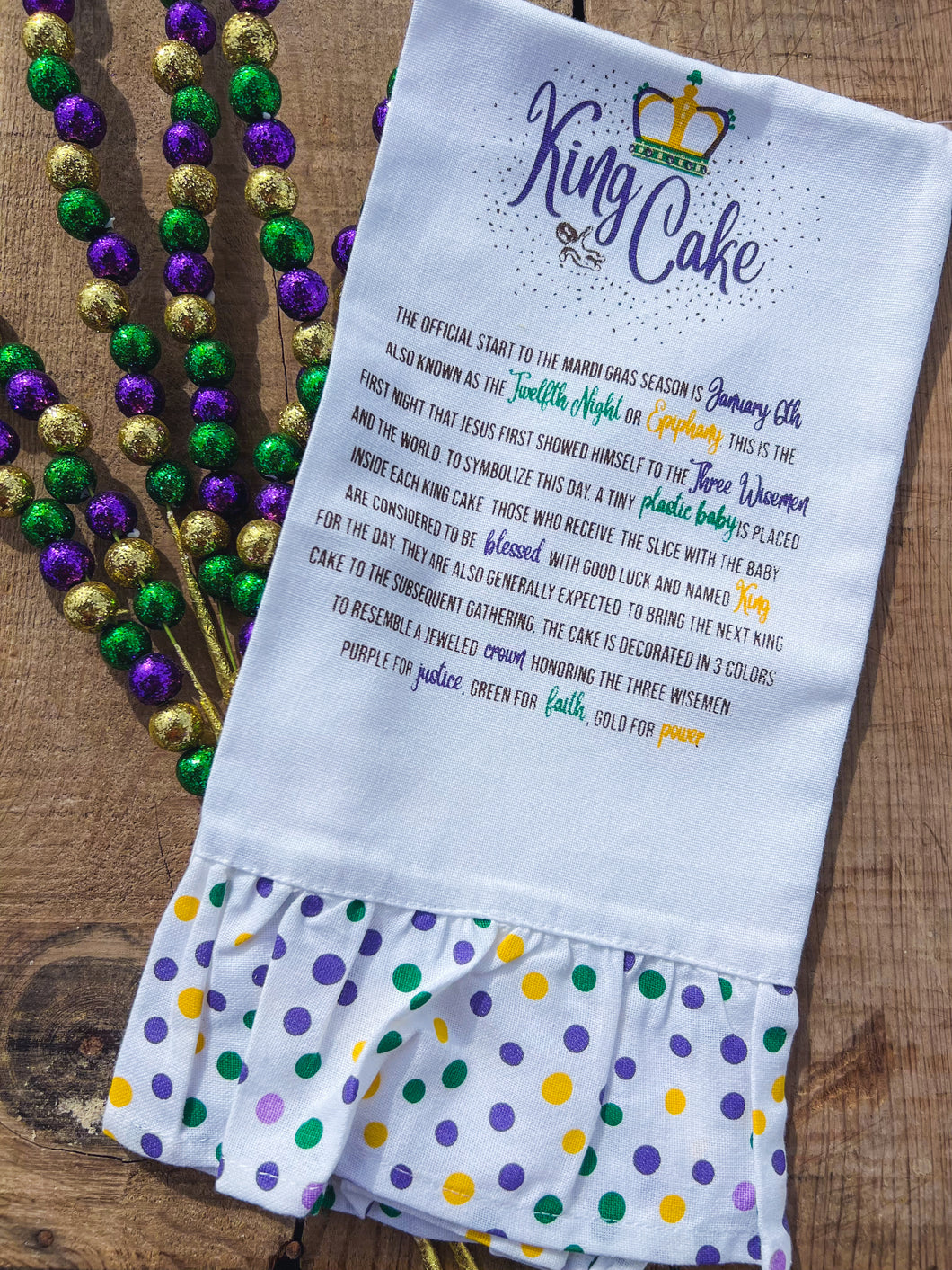 History of the King Cake Towel